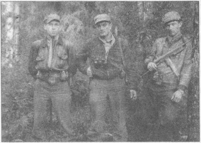 Desantininkai Benediktas Trumpys-Rytis, Juozas Lukša-Skirmantas ir Klemensas Širvys-Sakalas